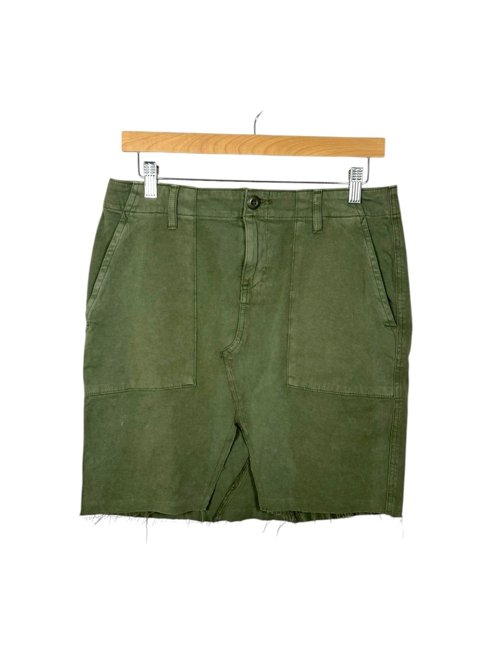 Hudson Military Lulu Cargo Twill Jean Skirt Washed Trooper Size 29